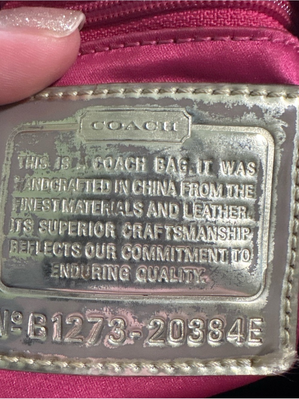 Coach Poppy 2012 Metallic Gold Shoulder Bag with Front Zip Pocket - Picture 10 of 16